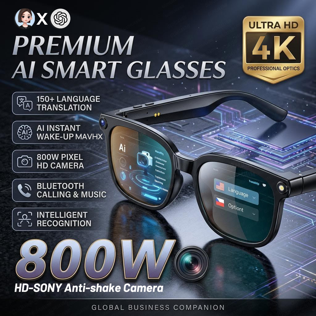 Webcam Hd 1080P - Lunettes Intelligentes 4K 8MP 2026 pour