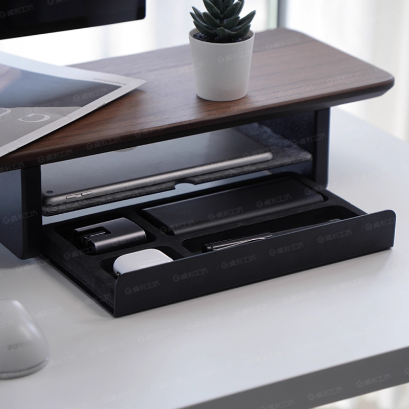 Monitor Riser Stand - Support de moniteur, tiroirs de rangement,
