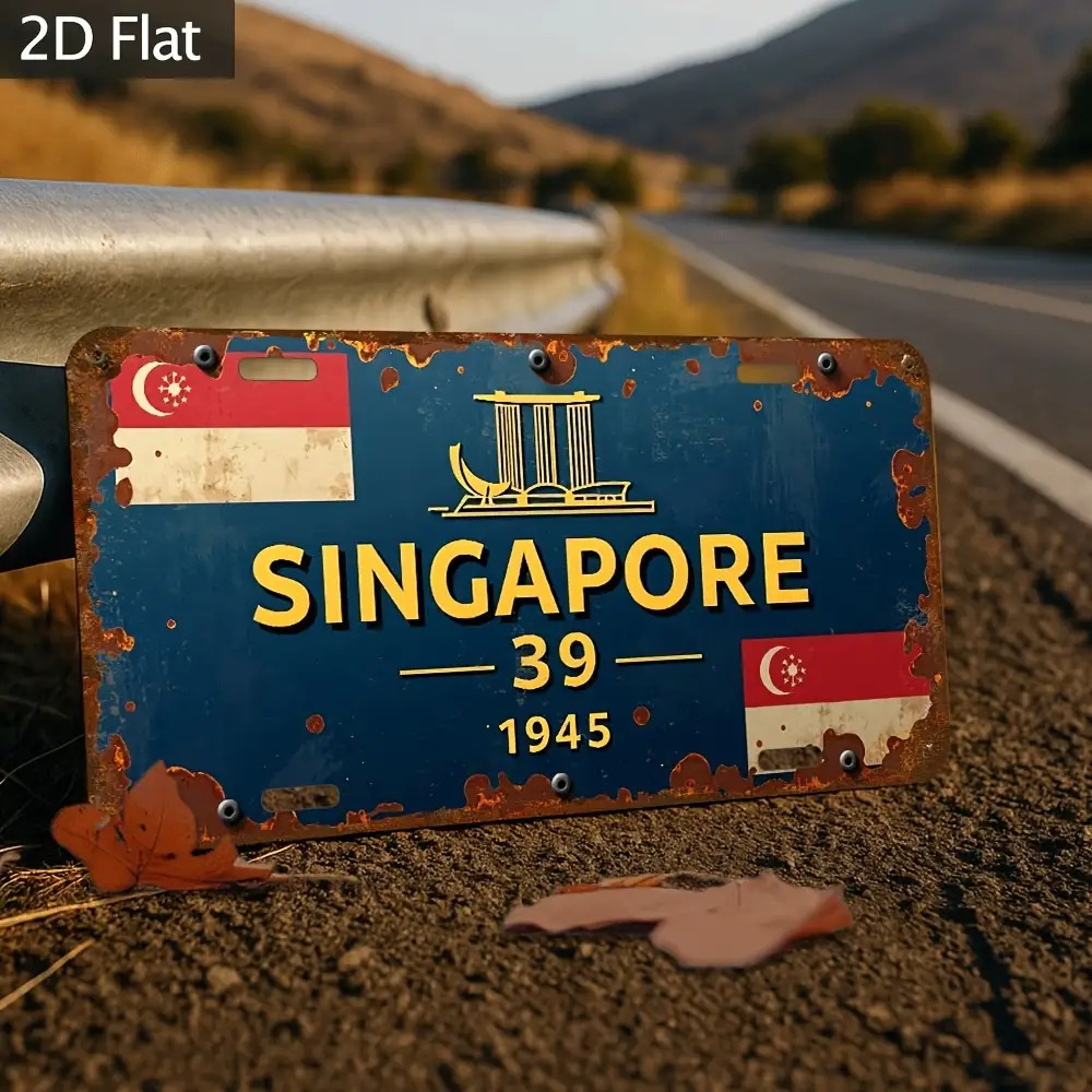 Home Office Singapore - Drapeau de Singapour 1945 AL Sign
