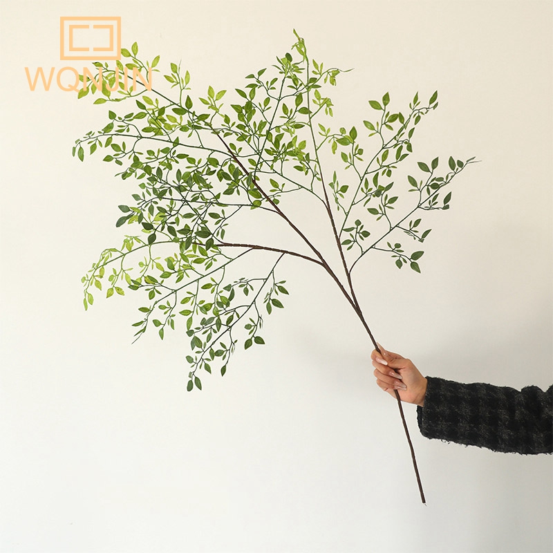Home Office Studio - Fleur artificielle plante verte Nandina feuilles