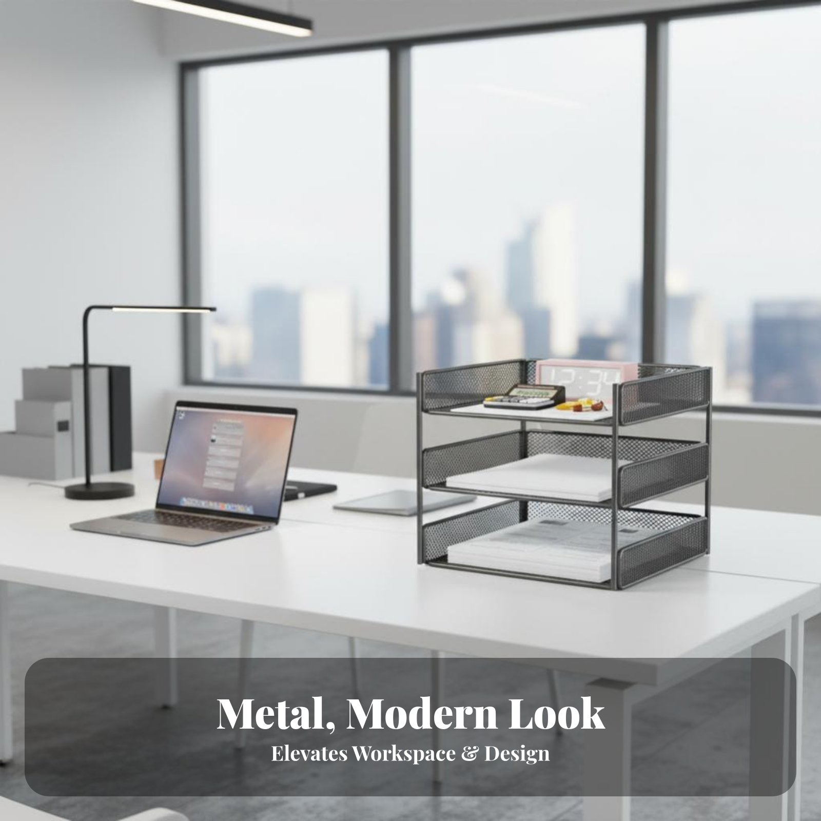 Letter Tray Desk - Organiseur de documents multi-niveaux peu encombrant