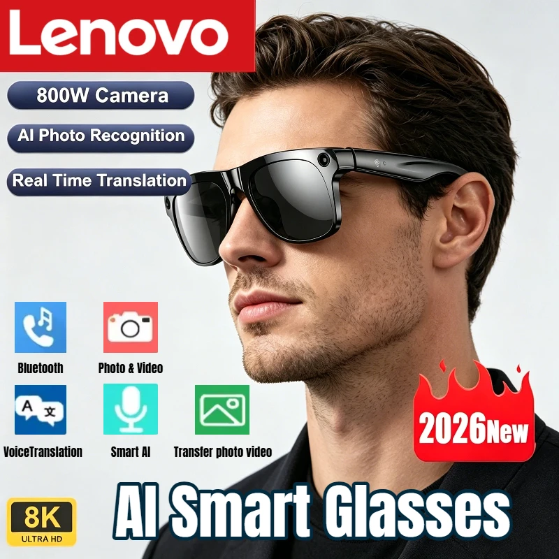 Webcam Hd 1080P - Lunettes Intelligentes Lenovo AI 8K HD