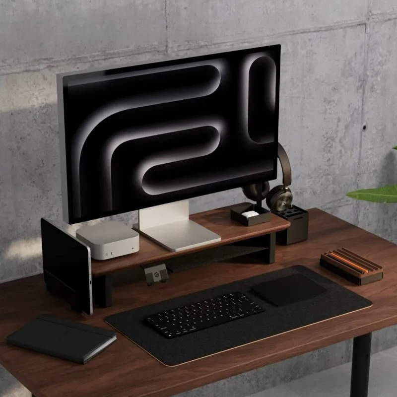 Monitor Riser Stand - Vente Flash! Support d'écran en noyer