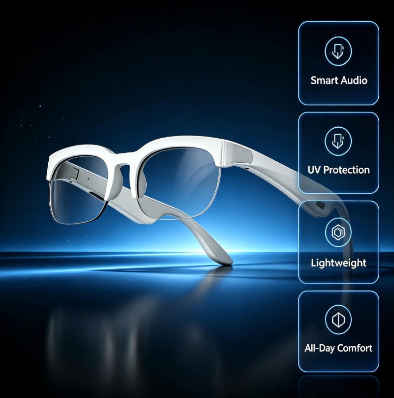 Webcam Hd 1080P - Lunettes de soleil traducteur IA en