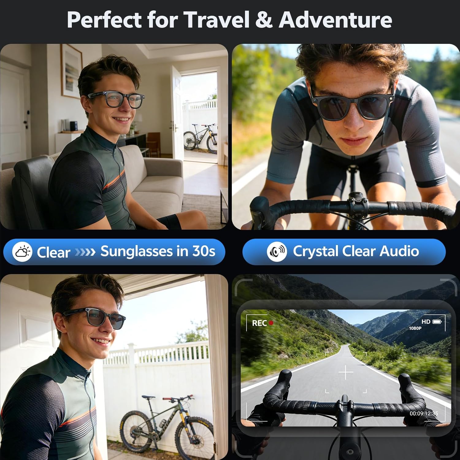 Lunettes Intelligentes 4K 8MP  - Webcam Hd 1080P avis et prix
