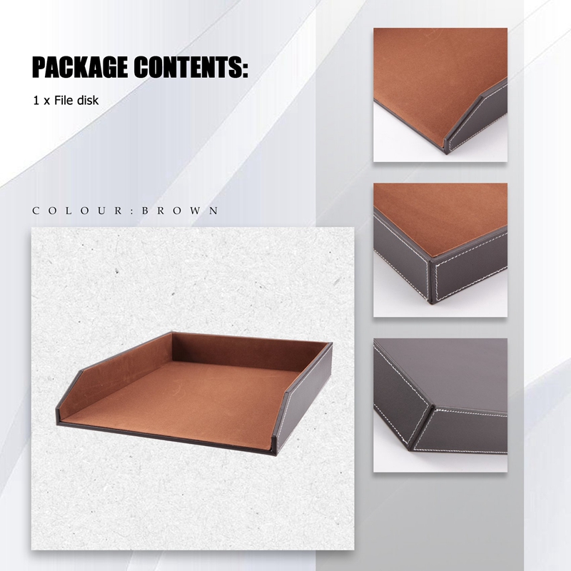 Porte-documents en cuir PU, or - Letter Tray Desk avis et prix