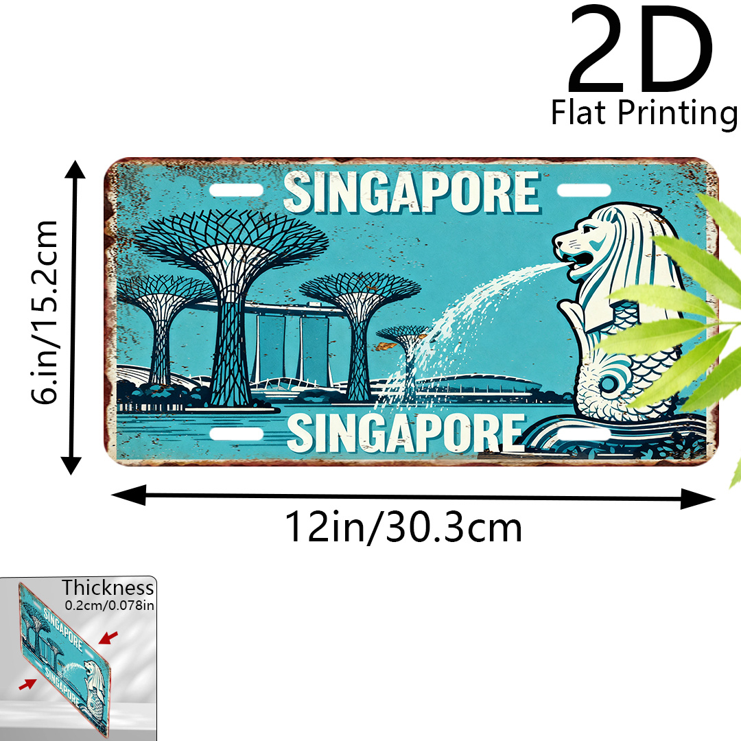 Plaque en métal vintage durabl - Home Office Singapore avis et prix