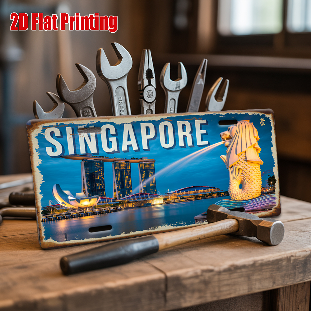 Plaque murale décorative vinta - Home Office Singapore avis et prix