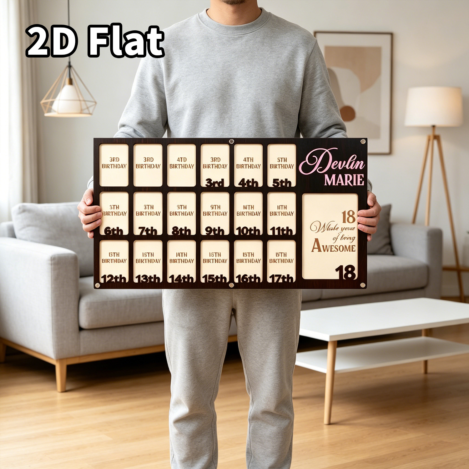 1 plaque murale en bois person - Home Office Photos avis et prix
