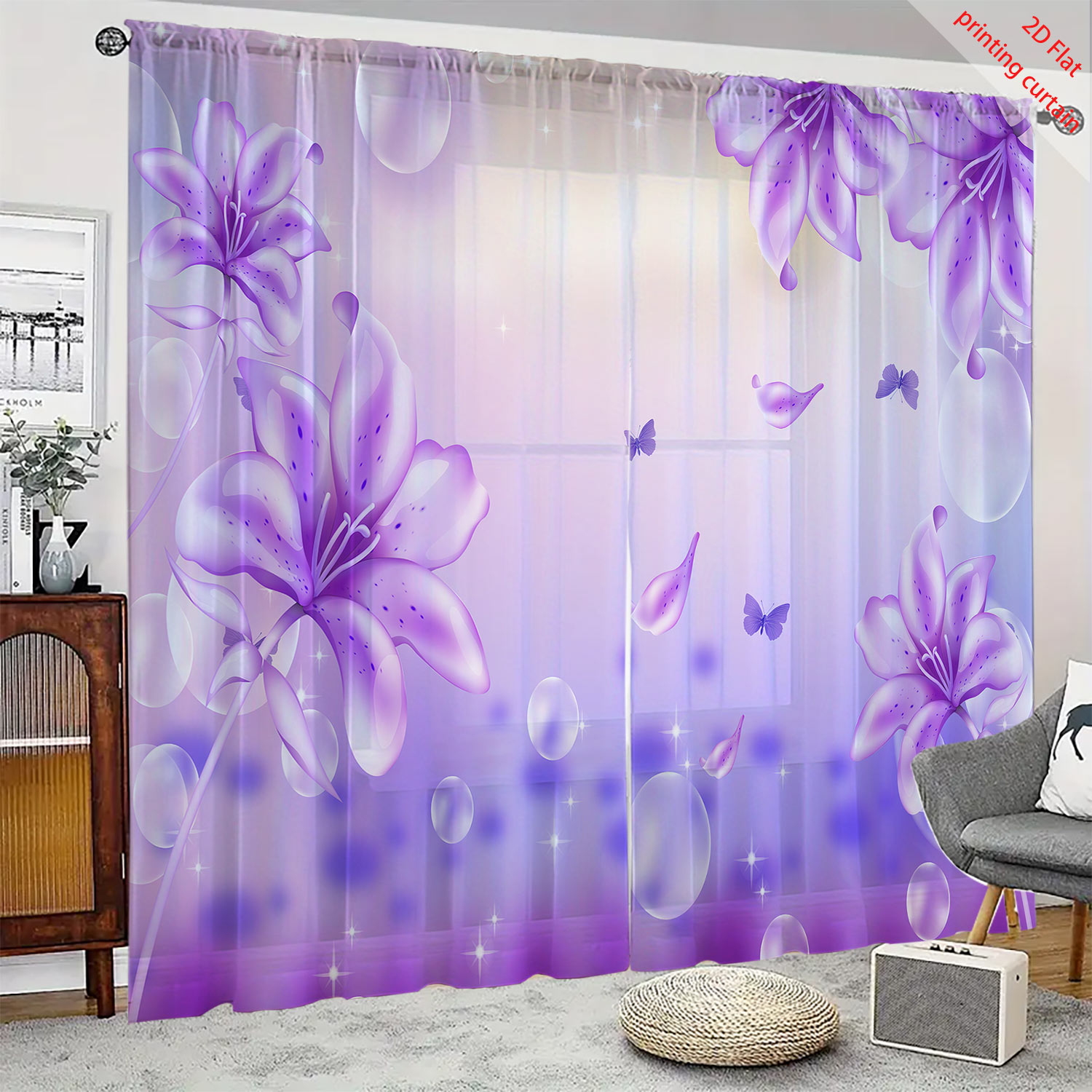Rideau en voile transparent im - Home Office Windows avis et prix