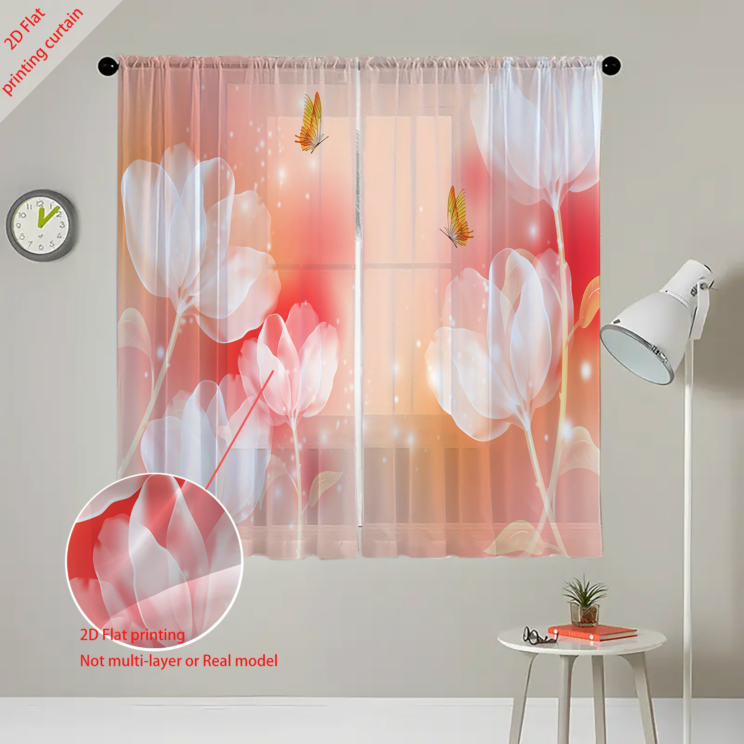 Rideau en voile transparent im - Home Office Windows avis et prix