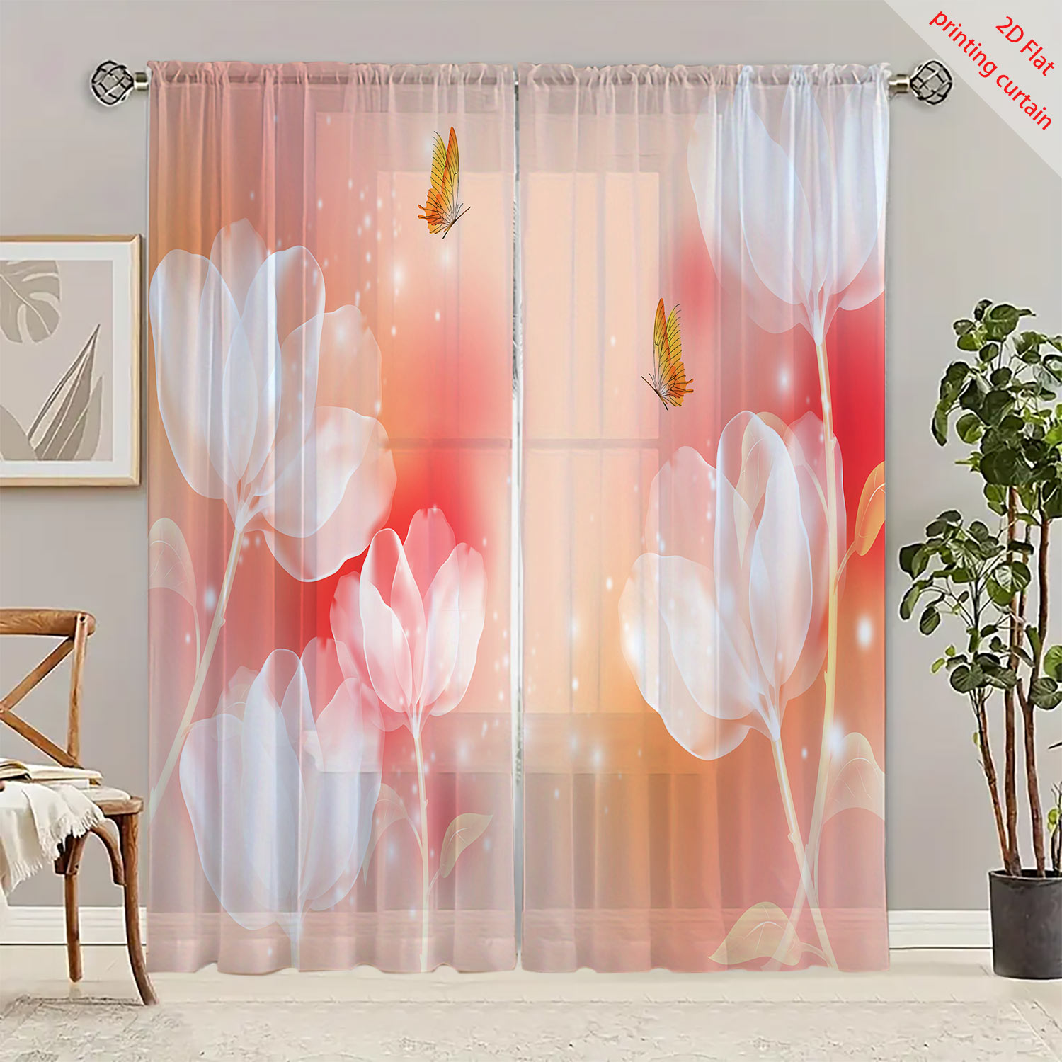 Rideau en voile transparent im - Home Office Windows avis et prix