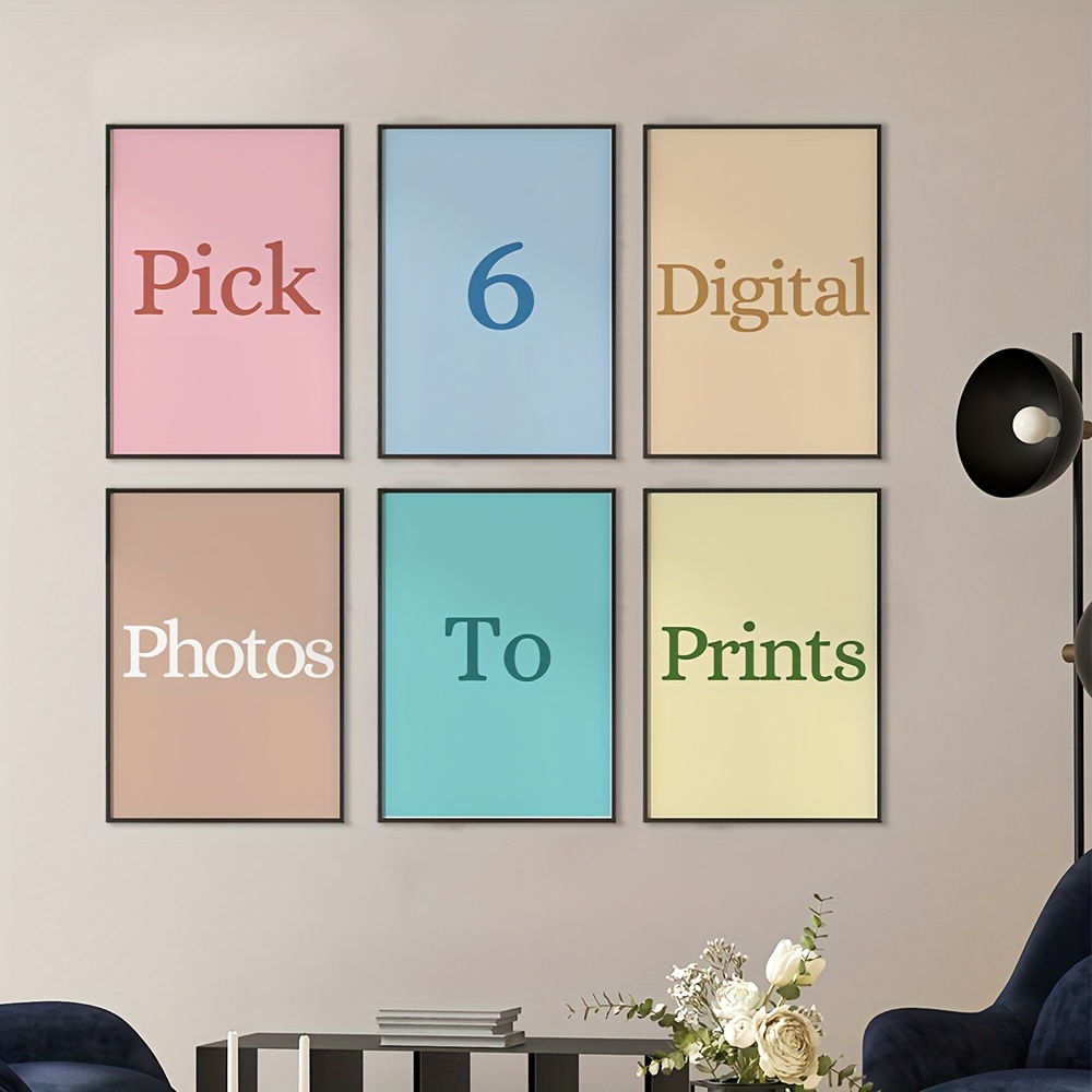 Lot de 6 impressions sur toile - Home Office Photos avis et prix