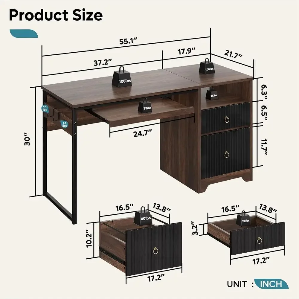 Bureau d'ordinateur en bois de - Letter Tray Desk avis et prix
