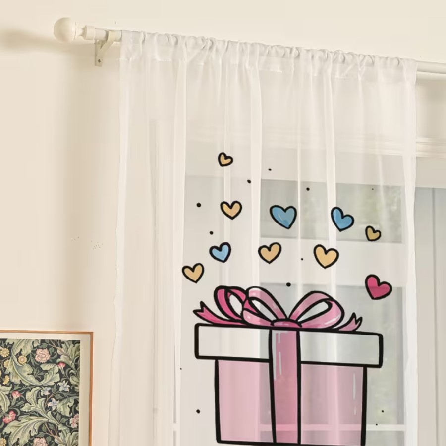 2 rideaux transparents à impre - Home Office Box avis et prix